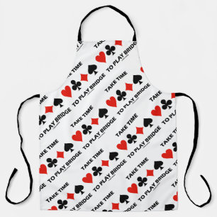 Take Time To Play Bridge Four Card Suits Apron