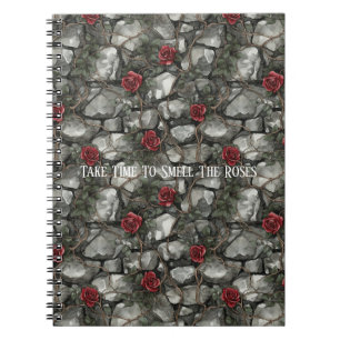 Take Time To Smell The Roses Bricks Notebook