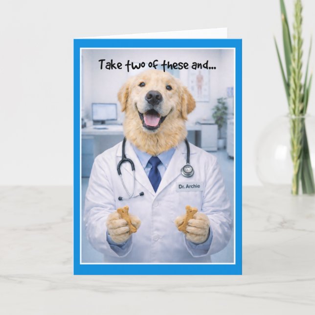 Take Two Dog Bones Get Well Card  DBA-1 (Front)