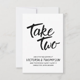 Take Two Rustic Wedding Date Change Save The Date