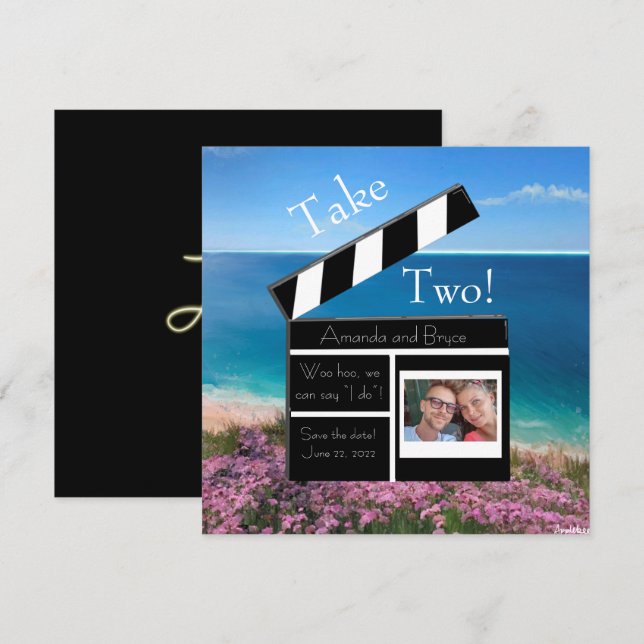 Take Two, save the date tropical beach (Front/Back)