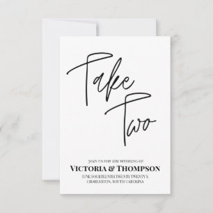 Take Two Vintage Wedding Date Change Save The Date