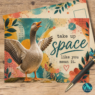 Take Up Space Like You Mean It Inspirational Postcard
