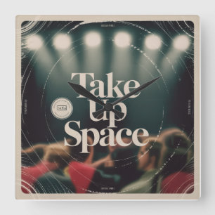 Take Up Space Square Wall Clock