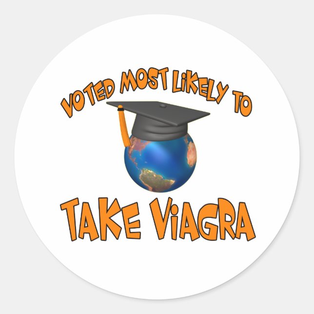 Take Viagra Classic Round Sticker (Front)