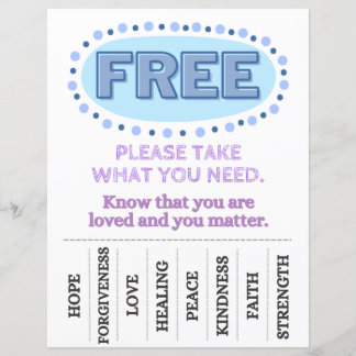 Take What You Need Flier (Blue)