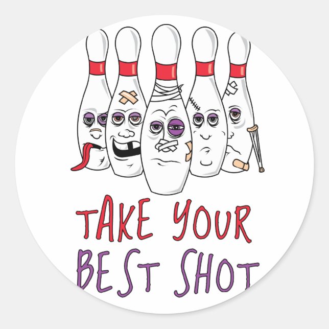 Take Your Best Shot Classic Round Sticker (Front)