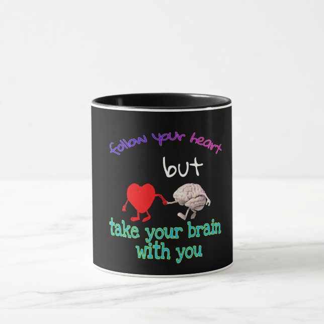 taKE YOUR BRAIN Classic Mug, 11 oz Mug (Center)
