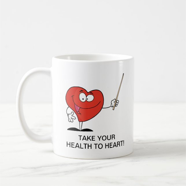 Take Your Health to Heart Coffee Mug (Left)