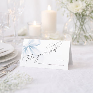 Take Your Seat | Elegant Modern Bow Table Number Place Card
