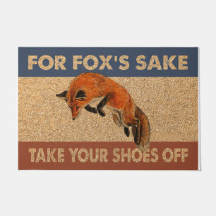 Take Your Shoes Off Mat, Welcome Fox Doormat