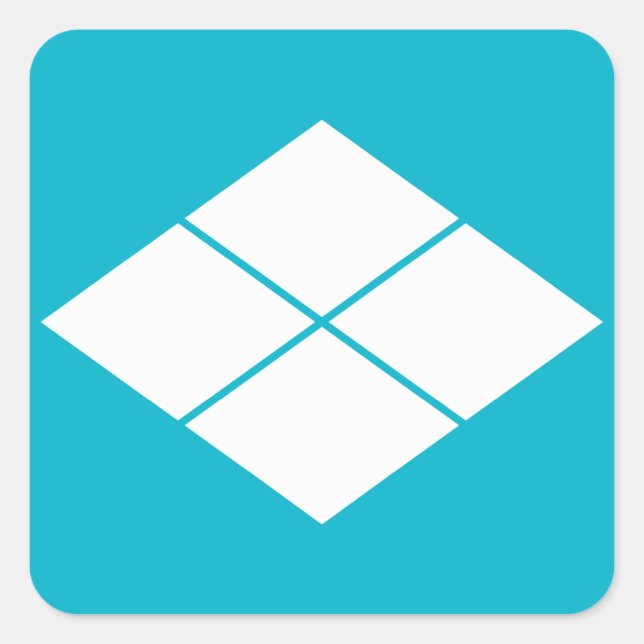 Takeda rhombus square sticker (Front)