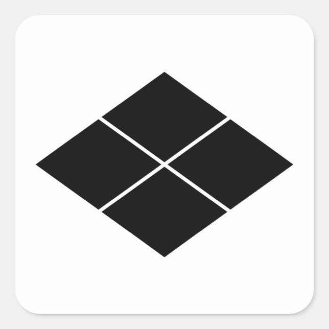 Takeda rhombus square sticker (Front)