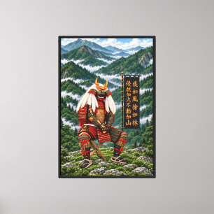 Takeda Shingen Deep Green 20x30 1.25in Framed Canvas Print