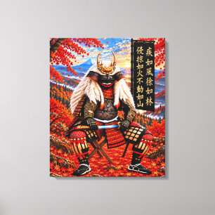 Takeda Shingen Samurai Armour Autumn 20x24 Canvas Print