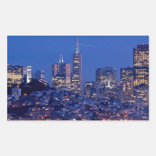 Taken from the roof of the prison on Alcatraz Rectangular Sticker (Front)