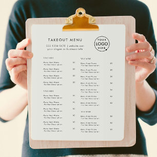 Takeout   Grey Logo Restaurant Takeaway Menu