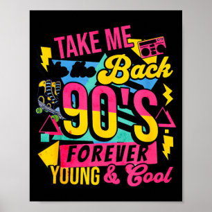 Takes Back to the 90s Retro Vintage Halloween Poster