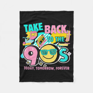 Takes Me Ck To The 90s Retro Vintage Halloween Cos Fleece Blanket