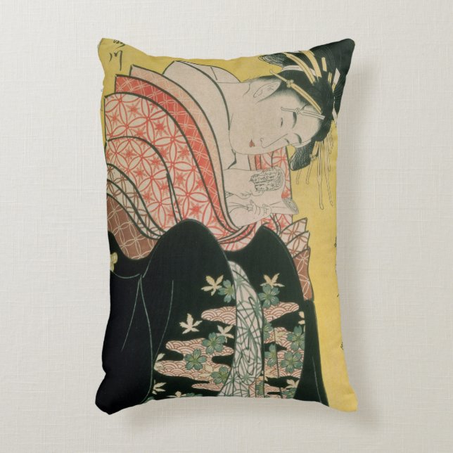 Takigawa from the Tea-House, Ogi Decorative Cushion (Front(Vertical))