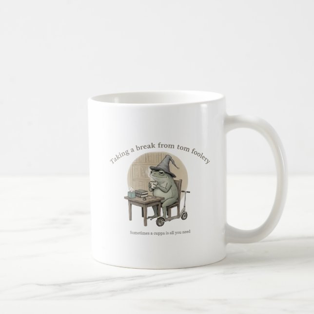 Taking a Break from Tom Foolery Frog Mug (Right)