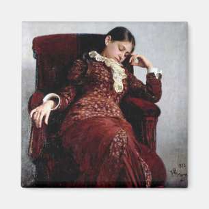 Taking a rest, Ilya Repin Magnet