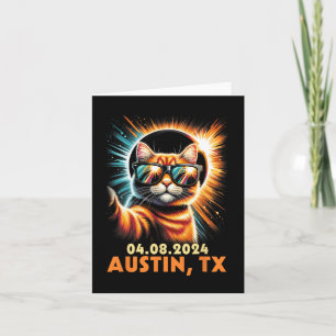 Taking A Selfie Total Solar Eclipse 2024 Austin Te Card