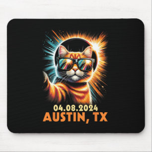 Taking A Selfie Total Solar Eclipse 2024 Austin Te Mouse Pad