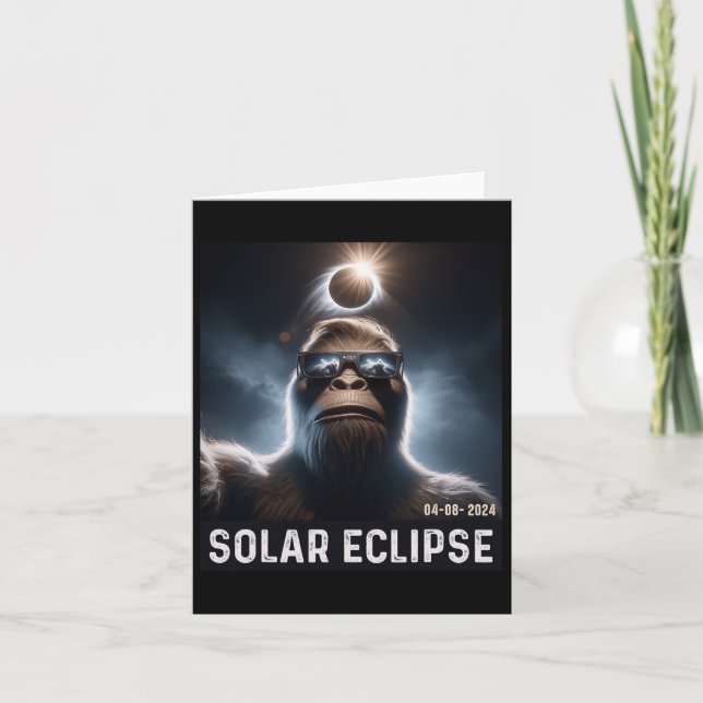 Taking A Selfie With Solar 2024 Eclipse Glasses Me Card (Front)