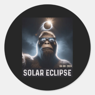 Taking A Selfie With Solar 2024 Eclipse Glasses Me Classic Round Sticker