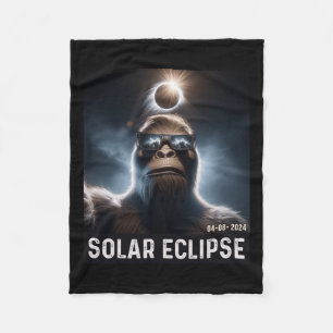 Taking A Selfie With Solar 2024 Eclipse Glasses Me Fleece Blanket