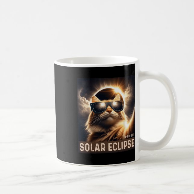 Taking A Selfie With Solar 2024 Eclipse Wearing Gl Coffee Mug (Right)