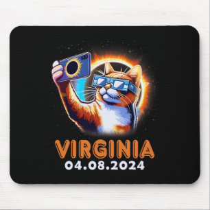 Taking A Selfie With Total Solar Eclipse 2024 Virg Mouse Pad