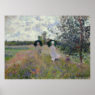 Taking a Walk near Argenteuil - Claude Monet Poster