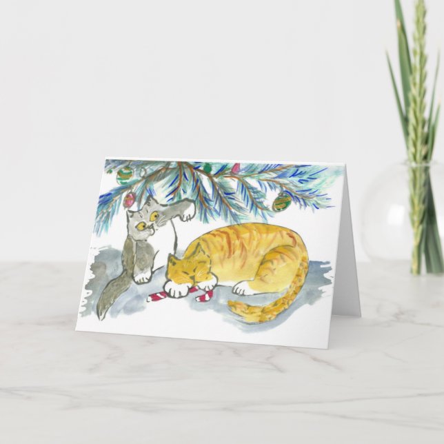 Taking Back the Candy Cane by Kitty Holiday Card (Front)