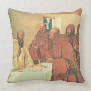 Taking Communion, from the Life of St. Benedict (f Cushion