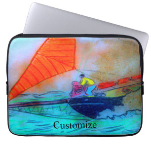 Taking in the jib Thunder_Cove Laptop Sleeve