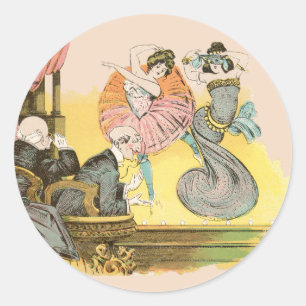 Taking in the sights. classic round sticker