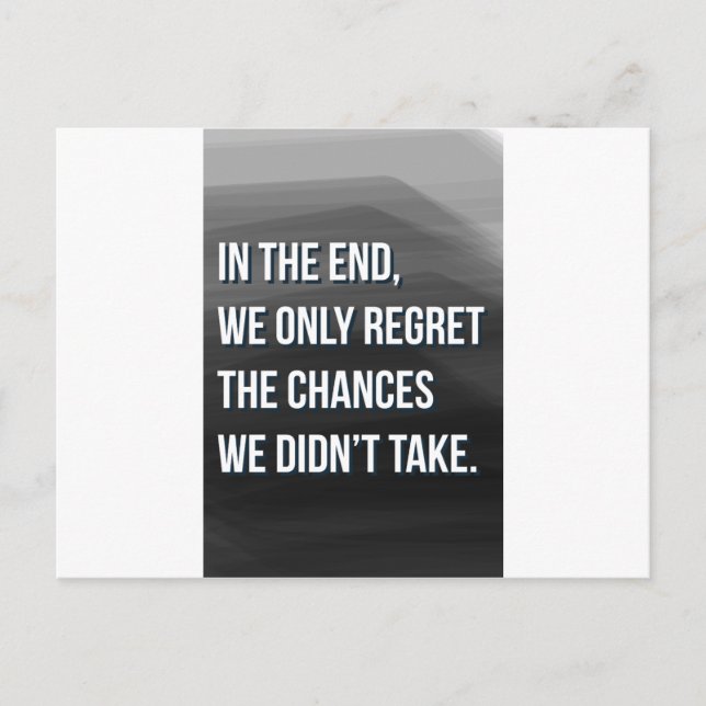 Taking Risks Inspirational Motivational Quote Postcard (Front)