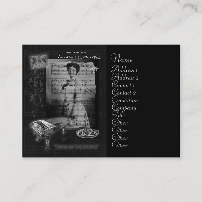 Taking Tea with Clara Butt Business Card (Front)