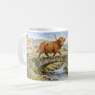 Taking the Scenic Moo-te Highland Cow Coffee Mug