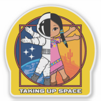 Taking Up Space Logo Vinyl Sticker