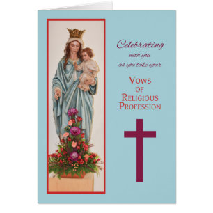 Taking Vows, Nun, Mary Holding Baby Jesus with Flo