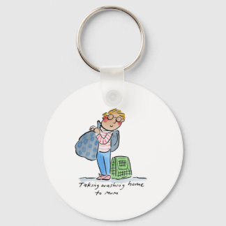 Taking Washing Home to Mom Key Ring