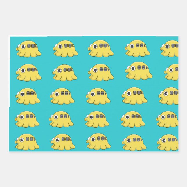 Tako Bus Wrapping Paper Flat Sheet Set of 3 TEST (Front)