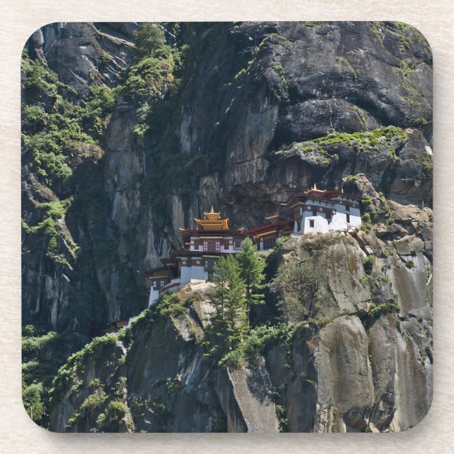 Taktsang Monastery on the cliff, Paro, Bhutan Coaster (Front)