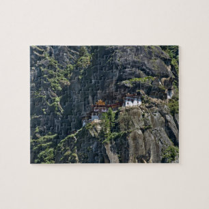Taktsang Monastery on the cliff, Paro, Bhutan Jigsaw Puzzle