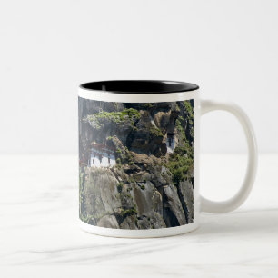 Taktsang Monastery on the cliff, Paro, Bhutan Two-Tone Coffee Mug