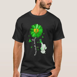 Tal Health Awareness Green Ribbon Elephant T-Shirt