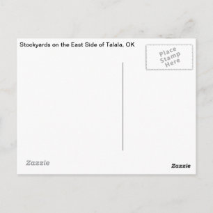 Talala, OK Stockyards on East Side Postcard